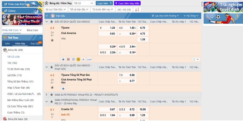 Cá cược tại Saba Sports rất công bằng